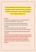 ATI RN COMPREHENSIVE PREDICTOR 2026 EXIT EXAM REAL QUESTIONS & CORRECT ANSWERS WITH WELL ELABORATED RATIONALES PASS GRADE A&plus; 100&percnt; VERIFIED ANSWERS &lpar;LATEST VERSION&rpar; CURRENTLY UP&excl;&excl;