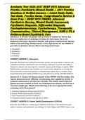 Academic Year 2026&ndash;2027 NRNP 6675 Advanced Practice Psychiatric-Mental Health &vert; 190&plus; Practice Questions & Verified Answers &vert; Latest Study Guide&comma; Test Bank&comma; Practice Exam&comma; Comprehensive Review & Exam Prep &vert; NRNP 6675 PMHNP&comma; Advanced Psychiatric Nursing&comma; Me