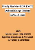 Family Medicine EOR EENOT Ophthalmology Exam Study Guide 2026 &vert; Smarty PANCE Review & Questions