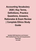 Accounting Vocabulary 2026 &vert; Key Terms&comma; Definitions&comma; Practice Questions&comma; Answers&comma; Rationales & Exam Review