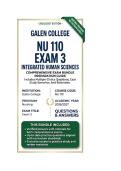 NU 110 Exam 3 Integrated Human Sciences  Questions And Answers 2026&sol;2027 Galen College