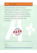 NACE &lpar;NATIONAL ASSOCIATION OF &NewLine;CORROSION ENGINEERS&rpar; CP1 TESTER EXAM &NewLine;PREP NEWEST 2026&sol;2027 ACTUAL EXAM &NewLine;COMPLETE 200 QUESTIONS AND CORRECT &NewLine;DETAILED ANSWERS &lpar;VERIFIED ANSWERS&rpar; &NewLine;&vert;ALREADY GRADED A&plus;&vert;&vert;BRAND NEW &NewLine;VERSION&excl;&excl; &NewLine; 