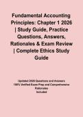 Fundamental Accounting Principles&colon; Chapter 1 2026 &vert; Study Guide&comma; Practice Questions&comma; Answers&comma; Rationales & Exam Review