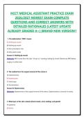NCCT MEDICAL ASSISTANT PRACTICE EXAM 2026&sol;2027 NEWEST EXAM COMPLETE QUESTIONS AND CORRECT ANSWERS WITH DETAILED RATIONALES &vert;LATEST UPDATE ALREADY GRADED A&plus;&vert; &vert;BRAND NEW VERSION&excl;&excl;