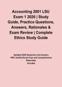 Accounting 2001 LSU Exam 1 2026 &vert; Study Guide&comma; Practice Questions&comma; Answers&comma; Rationales & Exam Review