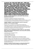 Academic Year 2026&ndash;2027 NUR 2407 &sol; NUR 2474 Pharmacology &vert; 190&plus; Practice Questions & Verified Answers &vert; Latest Study Guide&comma; Test Bank&comma; Practice Exam&comma; Comprehensive Review & Exam Prep &vert; NUR 2407 Pharmacology&comma; NUR 2474 Pharmacology&comma; Nursing Pharmacology&comma; Me
