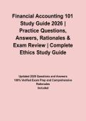 Financial Accounting 101 Study Guide 2026 &vert; Practice Questions&comma; Answers&comma; Rationales & Exam Review
