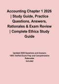 Accounting Chapter 1 2026 &vert; Study Guide&comma; Practice Questions&comma; Answers&comma; Rationales & Exam Review
