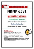 NRNP 6531 &NewLine;ṂIDTERṂ EXAṂ PREP &NewLine;&lpar;300 High-Yield Questions&rpar; &NewLine;Priṃary Care of Adults Across the Lifespan &NewLine;Walden University &NewLine;Verified Answers and detailed Rationales 