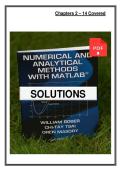 Solutions Manual for Numerical and Analytical Methods with MATLAB&comma; 1st Edition by Bober&comma; Tsai & Masory &vert; Complete Step-by-Step Solutions for All Chapters &vert; 100&percnt; Guarantee Pass INSTANT PDF DOWNLOAD
