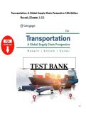 Transportation&colon; A Global Supply Chain Perspective 10th Edition &NewLine;Novack &lpar;Chapter 1-13&rpar; 