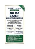  NU 176 Exam 1 Geriatric Nursing Questions And Answers 2026&sol;2027 Galen College