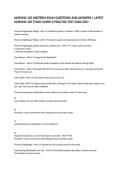 NURSING 105 MIDTERM EXAM QUESTIONS AND ANSWERS &vert; LATEST NURSING 105 STUDY GUIDE & PRACTICE TEST 2026&sol;2027