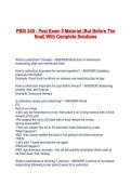 PBSI 340 - Post Exam 3 Material &lpar;But Before The final&rpar; With Complete Solutions