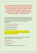 AANP PMHNP EXAM AND PRACTICE EXAM NEWEST &NewLine;2026&sol; 2027 TEST BANK&vert; AANP PSYCHIATRIC MENTAL &NewLine;HEALTH NURSE PRACTITIONER CERTIFICATION &NewLine;EXAM PREP WITH COMPLETE 300 REAL EXAM &NewLine;QUESTIONS AND CORRECT VERIFIED ANSWERS&sol; &NewLine;ALREADY GRADED A&plus; &lpar;MOST RECENT&excl;&excl;&rpar; 