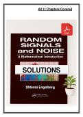 SOLUTIONS MANUAL for Random Signals and Noise A Mathematical Introduction 1st edition by Shlomo Engelberg