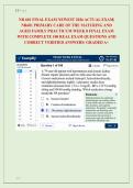 NR 601 FINAL EXAM &lpar;CHAMBERLAIN&rpar; NEWEST 2026 ACTUAL EXAM&vert; &NewLine;NR601 PRIMARY CARE OF THE MATURING AND &NewLine;AGED FAMILY PRACTICUM WEEK 8 FINAL EXAM &NewLine;WITH COMPLETE 100 REAL EXAM QUESTIONS AND &NewLine;CORRECT VERIFIED ANSWERS&sol; ALREADY GRADED A&plus; 