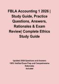 FBLA Accounting 1 2026 &vert; Study Guide&comma; Practice Questions&comma; Answers&comma; Rationales & Exam Review