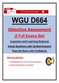 D664 OA Exam &ndash; Learning Science &ndash; Actual Questions & Answers &lpar;WGU&rpar; &lpar;Updated PDF&rpar;