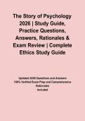 The Story of Psychology 2026 &vert; Study Guide&comma; Practice Questions&comma; Answers&comma; Rationales & Exam Review