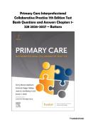 Primary Care&colon; Interprofessional Collaborative Practice &vert; 7th Edition &vert; Test Bank Questions and Answers &vert; Buttaro&comma; Polgar-Bailey&comma; Brooks&comma; Cook &vert; 2026-2027 &vert; Chapters 1-228 &vert; Advanced Practice Nursing FNP Exam Prep Study Guide