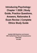 Introducing Psychology&colon; Chapter 1 2026 &vert; Study Guide&comma; Practice Questions&comma; Answers&comma; Rationales & Exam Review