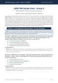 APEX NIH STROKE SCALE GROUP A ACTUAL EXAM 2026&sol;2027 &vert; Patients 1&ndash;6 Study Guide & Practice Review &vert; Verified Answers &vert; Pass Guaranteed - A&plus; Graded&NewLine;&NewLine;