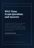 WGU D199 ACTUAL EXAM 2026&sol;2027 &vert; Introduction to Physical & Human Geography &vert; Complete Study Guide with Practice Questions & Answers &vert; Pass Guaranteed - A&plus; Graded&NewLine;&NewLine;