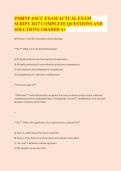 PMHNP ANCC EXAM ACTUAL EXAM&NewLine;SCRIPT 2027 COMPLETE QUESTIONS AND&NewLine;SOLUTIONS GRADED A&plus;
