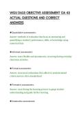 WGU D635 OBJECTIVE ASSESSMENT OA 45&NewLine;ACTUAL QUESTIONS AND CORRECT&NewLine;ANSWERS