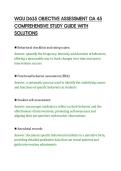 WGU D635 OBJECTIVE ASSESSMENT OA 45&NewLine;COMPREHENSIVE STUDY GUIDE WITH&NewLine;SOLUTIONS