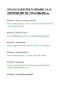 WGU D635 OBJECTIVE ASSESSMENT OA 45&NewLine;QUESTIONS AND SOLUTIONS GRADED A&plus;