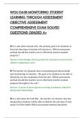 WGU D638 MONITORING STUDENT&NewLine;LEARNING THROUGH ASSESSMENT&NewLine;OBJECTIVE ASSESSMENT&NewLine;COMPREHENSIVE EXAM SOLVED&NewLine;QUESTIONS GRADED A&plus;