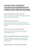 WGU D639 TASK 2 TECHNOLOGY&NewLine;SOLUTIONS FOR TEACHER PRODUCTIVITY&NewLine;COMPLETE STUDY GUIDE WITH SOLUTIONS