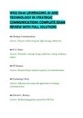 WGU D648 LEVERAGING AI AND&NewLine;TECHNOLOGY IN STRATEGIC&NewLine;COMMUNICATIONS COMPLETE EXAM&NewLine;REVIEW WITH FULL SOLUTIONS
