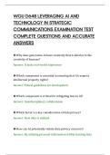 WGU D648 LEVERAGING AI AND&NewLine;TECHNOLOGY IN STRATEGIC&NewLine;COMMUNICATIONS EXAMINATION TEST&NewLine;COMPLETE QUESTIONS AND ACCURATE&NewLine;ANSWERS