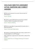WGU D658 OBJECTIVE ASSESSMENT&NewLine;ACTUAL QUESTIONS AND CORRECT&NewLine;ANSWERS
