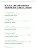 WGU D658 OBJECTIVE ASSESSMENT&NewLine;TEST PAPER WITH COMPLETE ANSWERS
