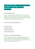 WGU D660 CXN1 COMPREHENSIVE EXAM&NewLine;STUDY GUIDE WITH COMPLETE&NewLine;SOLUTIONS