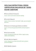 WGU D662 INSTRUCTIONAL DESIGN&NewLine;CERTIFICATION EVALUATION SET TESTED&NewLine;SOLVED QUESTIONS