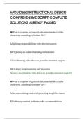 WGU D662 INSTRUCTIONAL DESIGN&NewLine;COMPREHENSIVE SCRIPT COMPLETE&NewLine;SOLUTIONS ALREADY PASSED