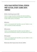 WGU D662 INSTRUCTIONAL DESIGN&NewLine;PREP ACTUAL STUDY GUIDE 100&percnt;&NewLine;VERIFIED
