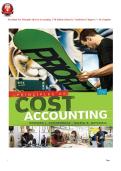 Test Bank For Principles Of Cost Accounting&comma; 17th Edition Edward J&period; Vanderbeck Chapters 1 - 10&comma; Complete Practice Questions with Answers