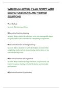 WGU D664 ACTUAL EXAM SCRIPT WITH&NewLine;SOLVED QUESTIONS AND VERIFIED&NewLine;SOLUTIONS