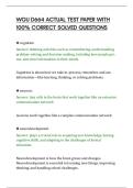 WGU D664 ACTUAL TEST PAPER WITH&NewLine;100&percnt; CORRECT SOLVED QUESTIONS&NewLine;