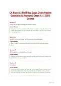 CA Branch 2 Field Rep Study Guide Update Questions & Answers &vert; Grade A&plus; &vert; 100&percnt; Correct