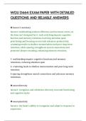 WGU D664 EXAM PAPER WITH DETAILED&NewLine;QUESTIONS AND RELIABLE ANSWERS&NewLine;