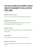 WGU D664 LEARNER AND LEARNING SCIENCE&NewLine;OBJECTIVE ASSESSMENT 192 FULL SOLUTION&NewLine;STUDY GUIDE