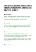 WGU D664 LEARNER AND LEARNING SCIENCE&NewLine;OBJECTIVE ASSESSMENT 192 QUESTIONS AND&NewLine;SOLUTIONS GRADED A&plus;