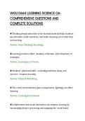 WGU D664 LEARNING SCIENCE OA&NewLine;COMPREHENSIVE QUESTIONS AND&NewLine;COMPLETE SOLUTIONS